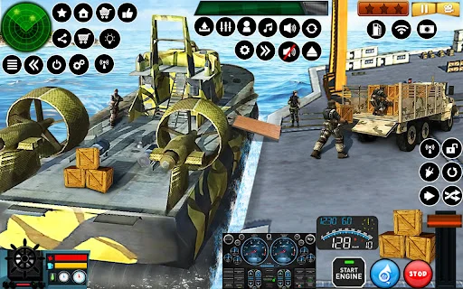 US Army Hovercraft Simulator ডাউনলোড করুন – সেরা মিলিটারী গেম - Screenshot 3