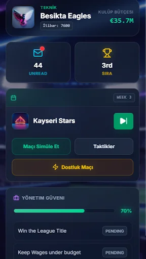 Pocket Football Manager ডাউনলোড করুন – রিয়েলিস্টিক ফুটবল ম্যানেজমেন্ট গেম - Screenshot 1