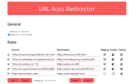 URL Auto Redirector ডাউনলোড করুন – ব্রাউজিং সহজ ও দ্রুত করুন - Screenshot 1