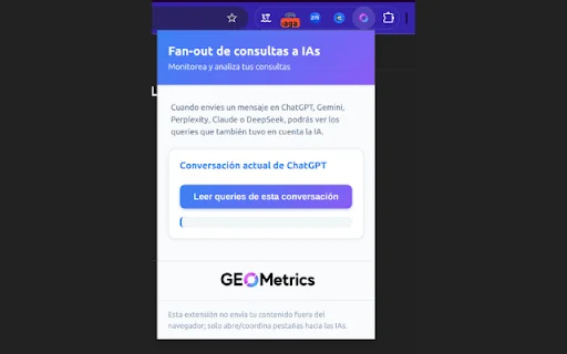 GEO Metrics Query Extractor ডাউনলোড করুন – AI SEO টুল - Screenshot 1