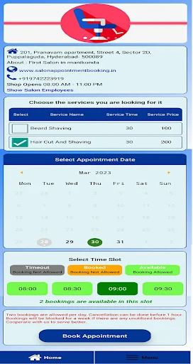 Salon Slot Booking অ্যাপ ডাউনলোড করুন – সেরা সেলুন অ্যাপয়েন্টমেন্ট সেবা - Screenshot 9