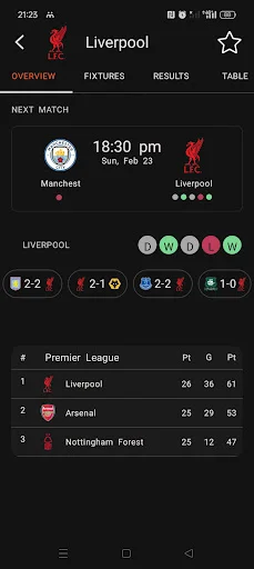 Football Livescores ডাউনলোড করুন – ফুটবল আপডেট ও প্রেডিকশন - Screenshot 1