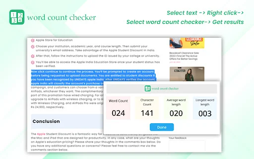 Word Counter ডাউনলোড করুন – সেরা ফ্রি ওয়ার্ড ও ক্যারেক্টার কাউন্টার - Screenshot 2