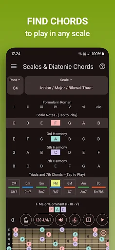 Music Theory Companion ডাউনলোড করুন – মিউজিক থিওরি ও কর্ড শেখার সেরা অ্যাপ - Screenshot 4