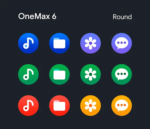OneMax 6 – Icon Pack ডাউনলোড করুন – সেরা রাউন্ড আইকন প্যাক - Screenshot 13