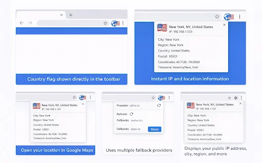 IP Flag & Location ডাউনলোড করুন – আপনার আইপি ও অবস্থান জানুন - Screenshot 1