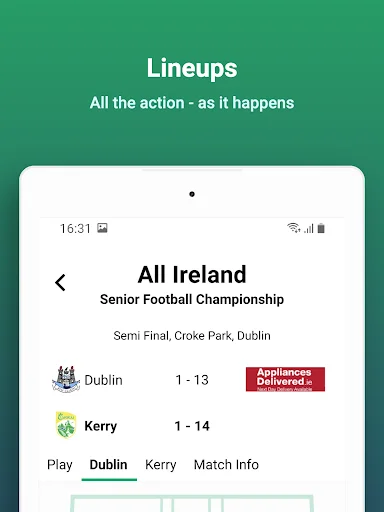 Score Beo ডাউনলোড করুন – GAA, LGFA ও Camogie লাইভ স্কোর আপডেট - Screenshot 7