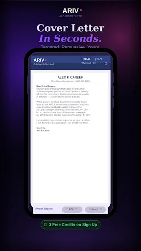 ARIV AI Resume Builder ডাউনলোড করুন – প্রফেশনাল সিভি তৈরি করুন - Screenshot 2