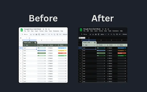 Google Docs Dark Mode ডাউনলোড করুন – চোখের সুরক্ষা ও আরামদায়ক রিডিং - Screenshot 3