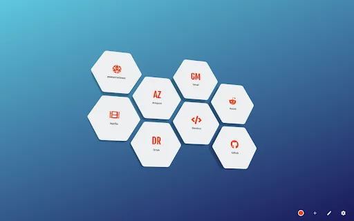 hexagonTab ডাউনলোড করুন – আপনার ব্রাউজারের জন্য সেরা বুকমার্ক টুল - Screenshot 1