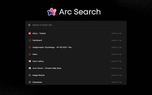 Arc Search ডাউনলোড করুন – Chrome-এর জন্য সেরা কমান্ড বার এক্সটেনশন - Screenshot 1