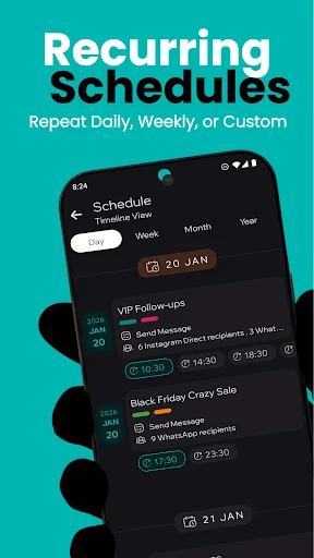 TikTask ডাউনলোড করুন – WhatsApp ও Telegram মেসেজ শিডিউল করুন - Screenshot 6