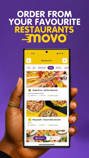 Movo ডাউনলোড করুন: সেরা ফুড ডেলিভারি অ্যাপ – দ্রুত এবং সহজ - Screenshot 1