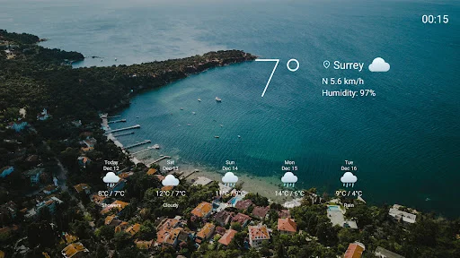 Vista Weather TV Screensaver ডাউনলোড করুন – আবহাওয়ার সাথে সুন্দর দৃশ্য - Screenshot 8