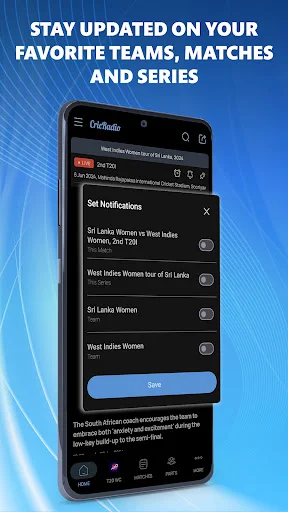 CricRadio ডাউনলোড করুন – দ্রুততম লাইভ ক্রিকেট স্কোর ও কমেন্ট্রি - Screenshot 22