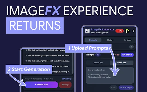 ImageFX Automator ডাউনলোড করুন – বাল্ক এআই ইমেজ জেনারেশন টুল - Screenshot 2
