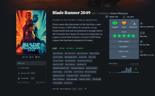 Letterboxd Shortcuts ডাউনলোড করুন – লেটারবক্সড কিবোর্ড শর্টকাট - Screenshot 1