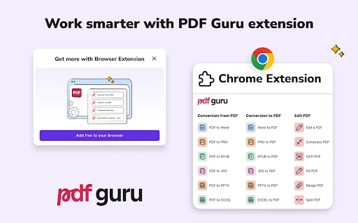 PDF Guru: সেরা PDF এডিটর ও কনভার্টার এক্সটেনশন ডাউনলোড করুন - Screenshot 4