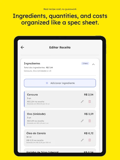 Recipe Cost & Pricing ডাউনলোড করুন – রেসিপি খরচ ও লাভ হিসাব করুন - Screenshot 10
