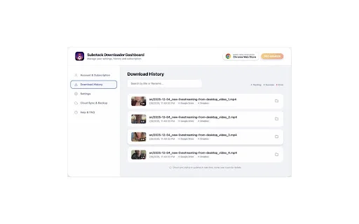 Substack Downloader: Save Videos & Podcasts to MP4/MP3 - Screenshot 4