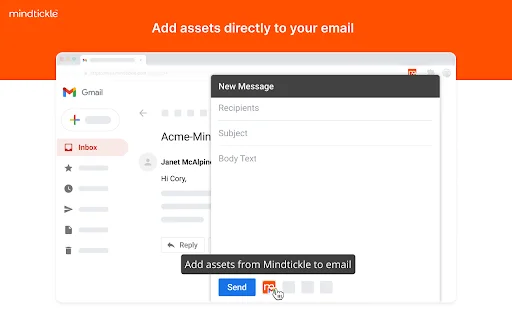 Mindtickle for Gmail ডাউনলোড করুন – সহজে সেলস অ্যাসেট শেয়ার করুন - Screenshot 1