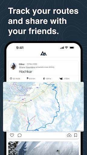 Contours: Ski Snowboard Tour ডাউনলোড করুন – সেরা GPS ট্র্যাকিং - Screenshot 3