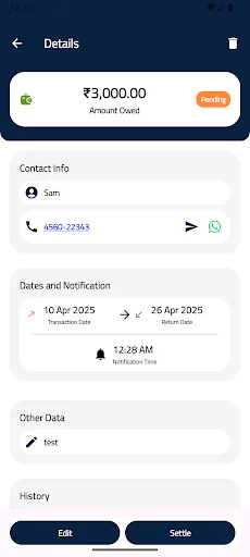 LoanLog ডাউনলোড করুন – আপনার ঋণ ও ধার সহজে ম্যানেজ করুন - Screenshot 10