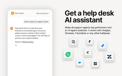eesel AI ডাউনলোড করুন – Google Docs এবং Zendesk-এর জন্য সেরা AI - Screenshot 3
