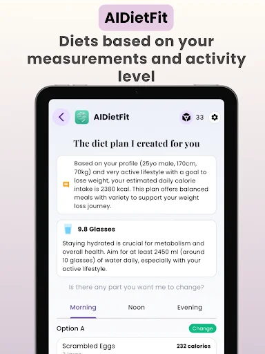 AIDietFit ডাউনলোড করুন: AI-চালিত ওজন কমানোর সেরা ডায়েট ও ওয়ার্কআউট প্ল্যান - Screenshot 7