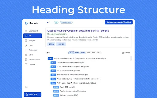 Sorank SEO & GEO Audit: The Ultimate Tool for Google and AI Ranking - Screenshot 4