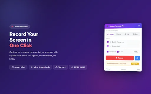 Screen Recorder Pro: Best Free Chrome Screen Capture Tool - Screenshot 2