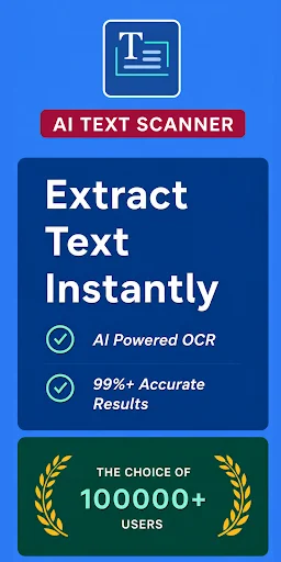 AI Text Scanner ডাউনলোড করুন – সেরা OCR টেক্সট স্ক্যানার অ্যাপ - Screenshot 1