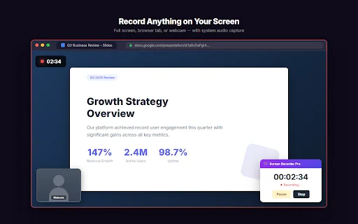 Screen Recorder Pro: Best Free Chrome Screen Capture Tool - Screenshot 3