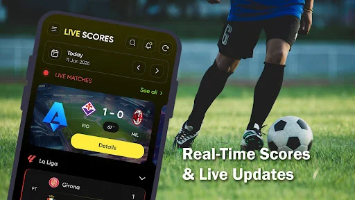 LiveScore ডাউনলোড করুন – দ্রুত ফুটবল স্কোর ও আপডেট পান - Screenshot 1