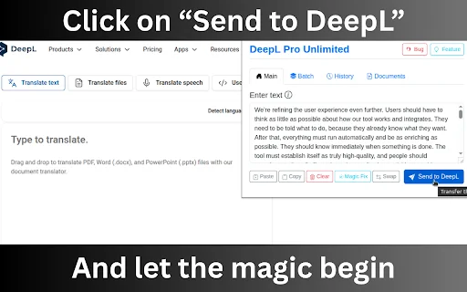 DeepL Pro Unlimited ডাউনলোড করুন – দীর্ঘ টেক্সট অনুবাদের সেরা টুল - Screenshot 1
