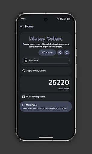 Glassy Colors Icons ডাউনলোড করুন – সেরা গ্লাস ইফেক্ট আইকন প্যাক - Screenshot 4