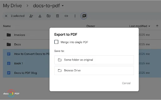 Docs to PDF ডাউনলোড করুন – Google Docs ও Word ফাইল PDF-এ রূপান্তর করুন - Screenshot 2