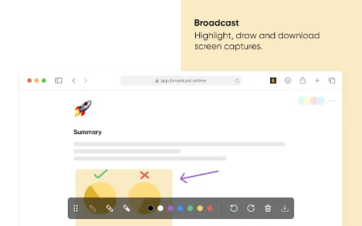 Broadcast Extension ডাউনলোড করুন – সেরা স্ক্রিন অ্যানোটেশন টুল - Screenshot 2