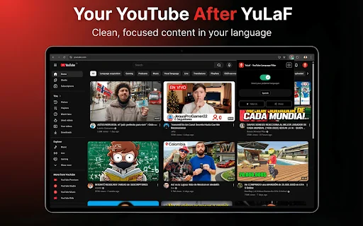 YuLaF ডাউনলোড করুন – ইউটিউব ল্যাঙ্গুয়েজ ফিল্টার ও ফোকাস টুল - Screenshot 2