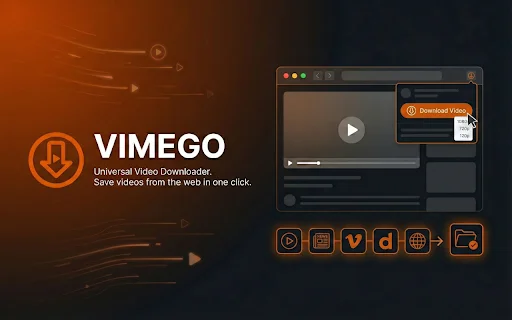 Vimego ডাউনলোড করুন – সেরা ভিডিও ডাউনলোডার ব্রাউজার এক্সটেনশন - Screenshot 1