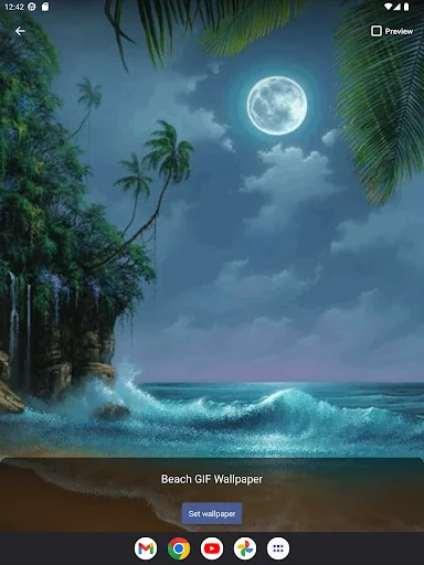 Beach GIF Wallpaper ডাউনলোড করুন – সমুদ্রের ঢেউয়ের লাইভ ওয়ালপেপার - Screenshot 11