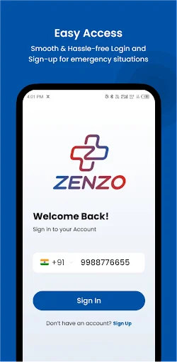 Zenzo Customer অ্যাপ ডাউনলোড করুন – দ্রুত জরুরি পরিষেবা নিন - Screenshot 1