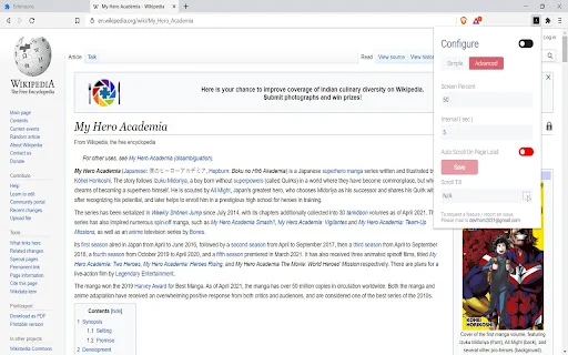 Scroller ডাউনলোড করুন – Chrome এর সেরা অটো স্ক্রল এক্সটেনশন - Screenshot 2