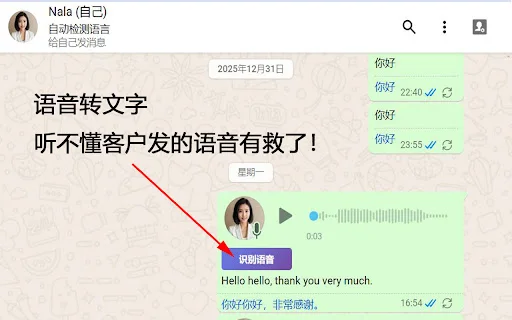 WATransChat: সেরা WhatsApp অনুবাদ টুল – দ্রুত ও সহজ যোগাযোগ - Screenshot 2