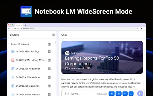 Notebook LM WideScreen Mode ডাউনলোড করুন – সেরা ওয়ার্কস্পেস টুল - Screenshot 1