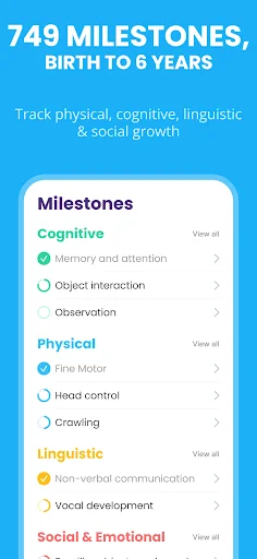 Baby Leap: Milestone Tracker ডাউনলোড করুন – শিশুর বিকাশ ও যত্ন - Screenshot 2