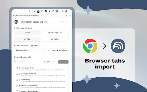 Notebooklm Source Importer ডাউনলোড করুন – AI চ্যাট এক্সপোর্ট - Screenshot 2