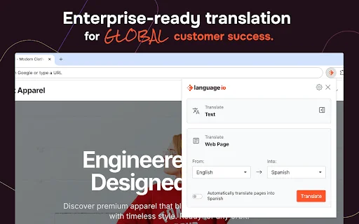 Language IO Secure Page Translator ডাউনলোড করুন – ১৫০+ ভাষা - Screenshot 1
