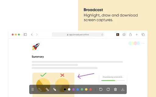 Broadcast Extension ডাউনলোড করুন – সেরা স্ক্রিন অ্যানোটেশন টুল - Screenshot 3