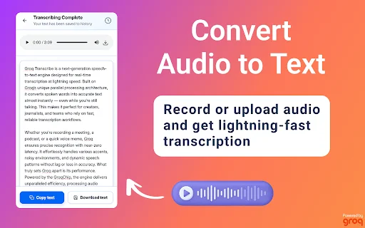 Audio to Text Transcription ডাউনলোড করুন – সেরা AI ট্রান্সক্রিপশন - Screenshot 1